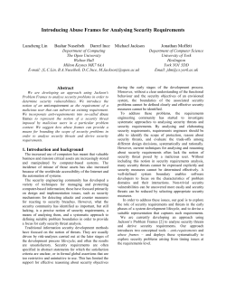 Introducing Abuse Frames for Analysing