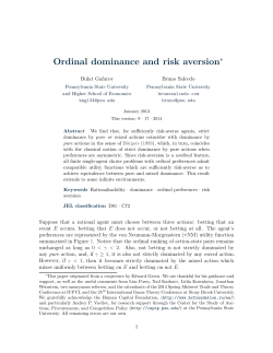 Ordinal dominance and risk aversion