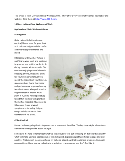 Ten ways to boost your wellness at work