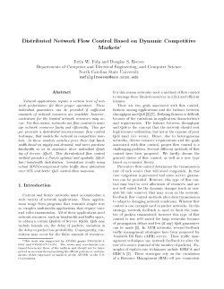 Distributed Network Flow Control Based on Dynamic Competitive