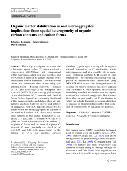 Organic matter stabilization in soil microaggregates