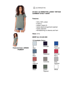 Featured Color: GREEN PIGMENT 04135C1 ALTERNATIVE