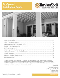 DrySpace™ Installation Guide