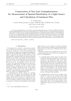 Construction of Two-Axis Goniophotometer for Measurement of
