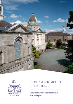 Complaints About Solicitors - The Law Society of Ireland