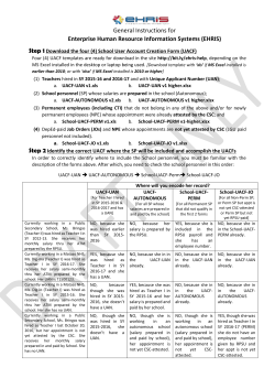 General Instructions for EHRIS (School Personnel)