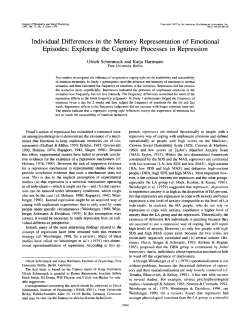 Individual Differences in the Memory Representation of Emotional