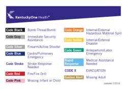 Code Orange Internal/External Hazardous Material Spill Code