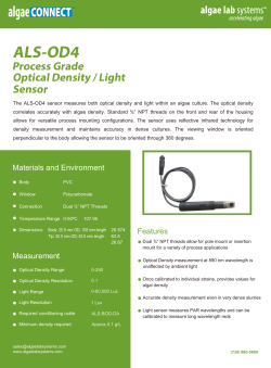 Process Grade Density and Light Sensor