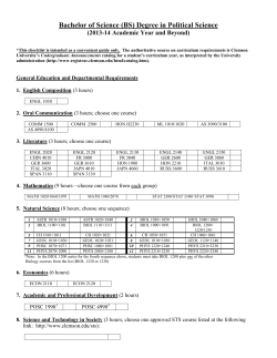 Degree in Political Science