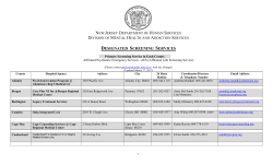 Designated Screening Centers