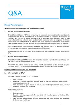 Shared Parental Leave FAQs