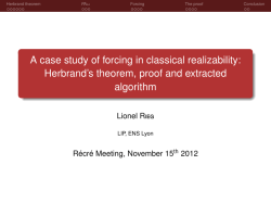 A case study of forcing in classical realizability: Herbrand`s theorem