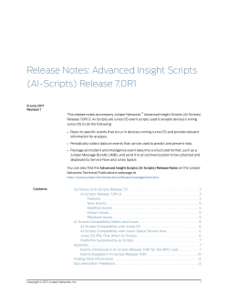 Release Notes: Advanced Insight Scripts (AI