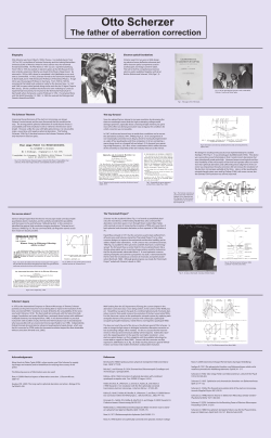 Biography Electron optical foundations The Scherzer Theorem The