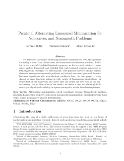 Proximal Alternating Linearized Minimization for Nonconvex and