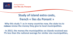 Study of island extra costs, french &laquo; &icirc;les du Ponant