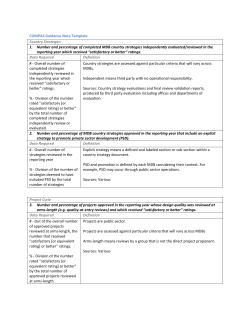 COMPAS Guidance Note Template Country Strategies 1. Number