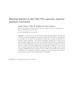 Electron kinetics in He/CH4/CO2 mixtures used for methane