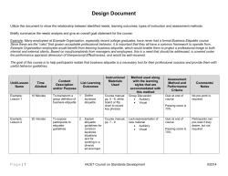 CATEGORY 5 – Learning Outcomes
