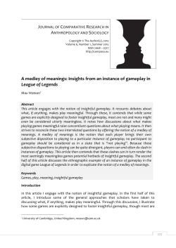 A medley of meanings: Insights from an instance of gameplay in