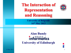 The Interaction of Representation and Reasoning