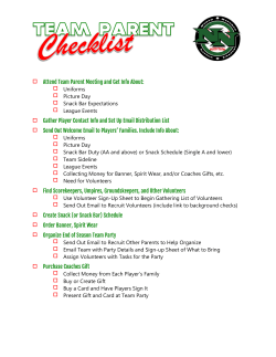 Attend Team Parent Meeting and Get Info About: Uniforms Picture