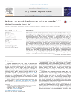 5. Designing concurrent full-body gestures for intense gameplay