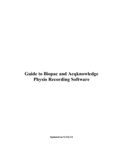 Biopac physiological recording