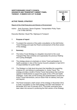 active travel strategy - Hertfordshire County Council