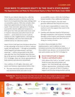 FOUR WAYS TO ADVANCE EQUITY IN THIS YEAR`S STATE