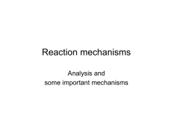 Reaction mechanisms