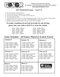 to COED grades 1-2 schedule