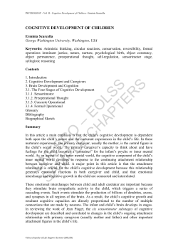 Cognitive Development of Children