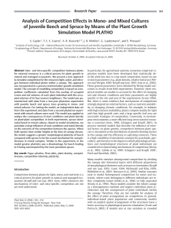 Analysis of Competition Effects in Mono‐and Mixed Cultures of