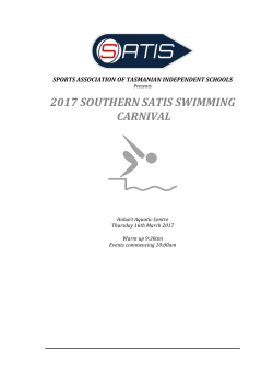 SSATIS Swimming Cover 2017 Cover Pages