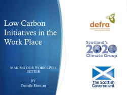Low Carbon Initiatives in the Work Place