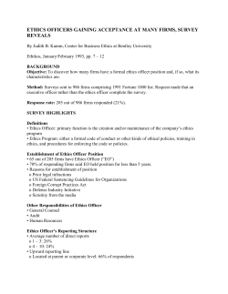 ethics officers gaining acceptance at many firms