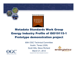 Metadata Standards Work Group Energy Industry Profile of