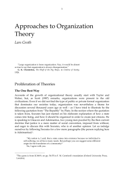 Approaches to Organization Theory