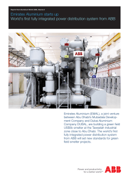 Emirates Aluminium starts up World`s first fully integrated power