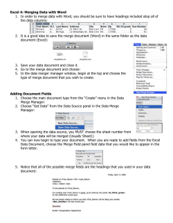 Excel 4: Merging Data with Word