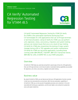 CA Verify Automated Regression Testing for VTAM