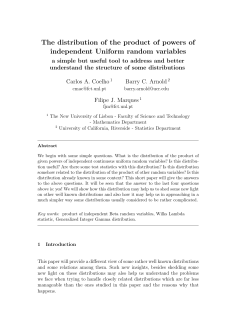 The distribution of the product of powers of independent Uniform