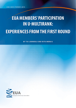eua members` participation in u-multirank
