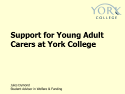 Support for Young Adult Carers at York College