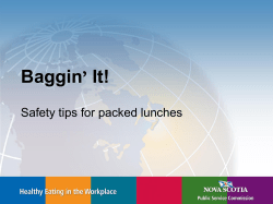 Baggin` It - Government of Nova Scotia