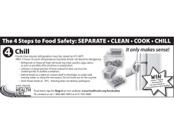 The 4 Steps to Food Safety: SEPARATE r CLEAN r COOK r CHILL
