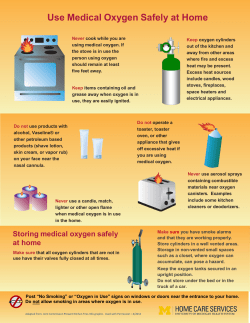 Use of Oxygen Safely in the Home