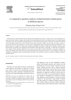 A comparative genomic analysis of plant hormone related genes in